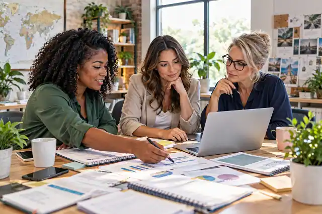 Women entrepreneurs comparing small business funding options